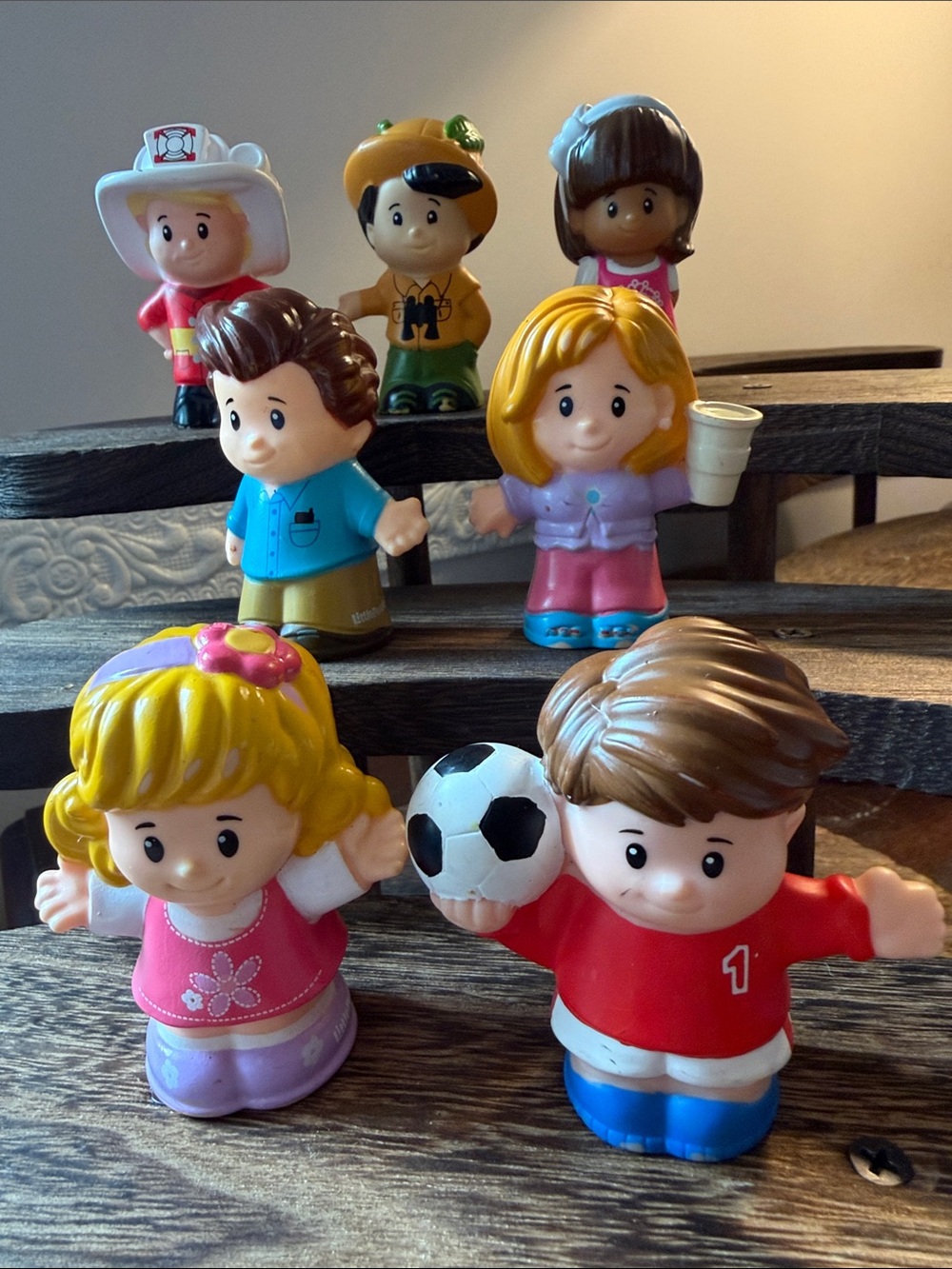 Mattel Little People LOT of 7 VTG Retired Family